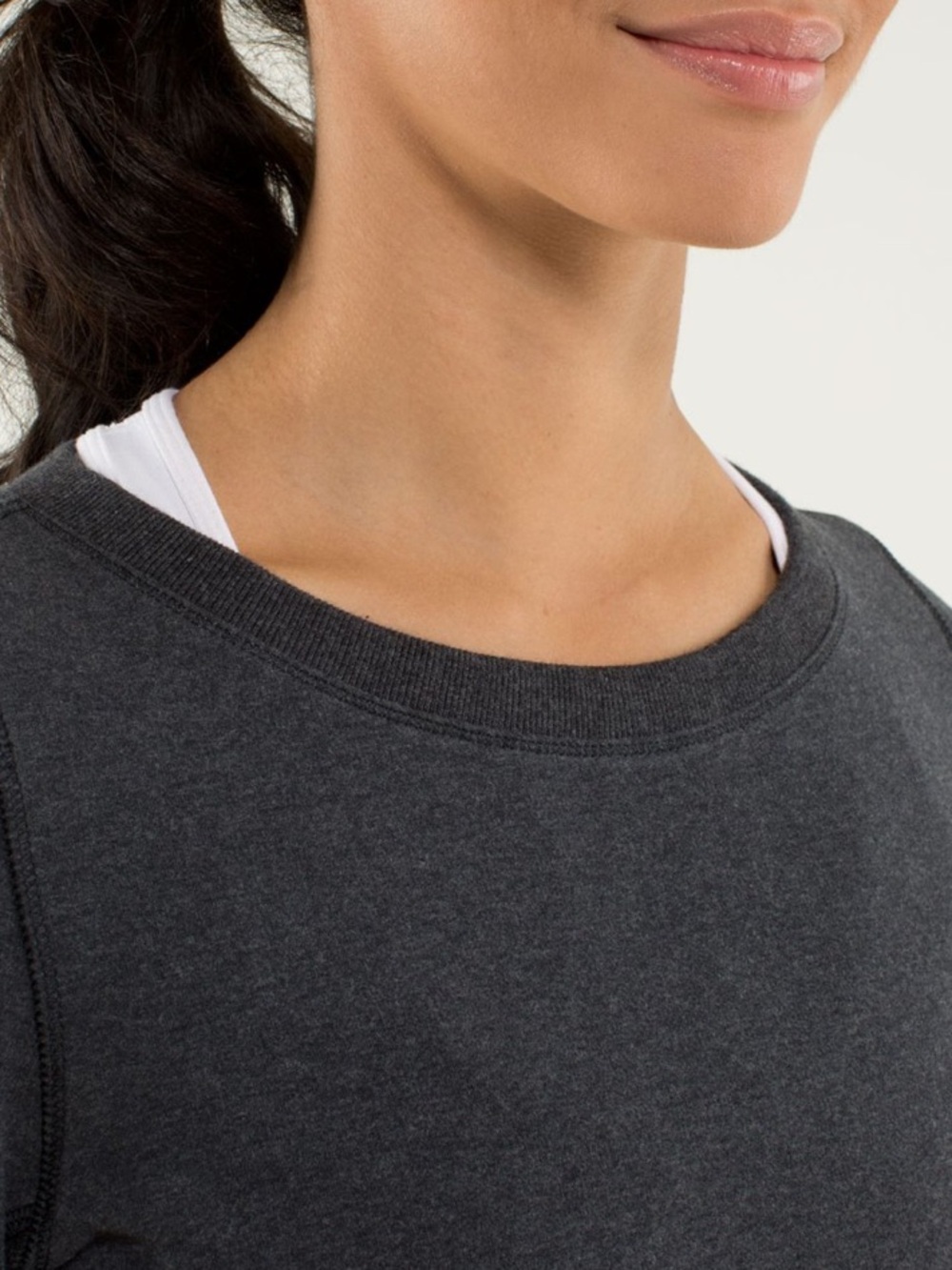 Lululemon Exhalation Pullover Heathered Black / Black Gray size 4/6 fit - Picture 4 of 16